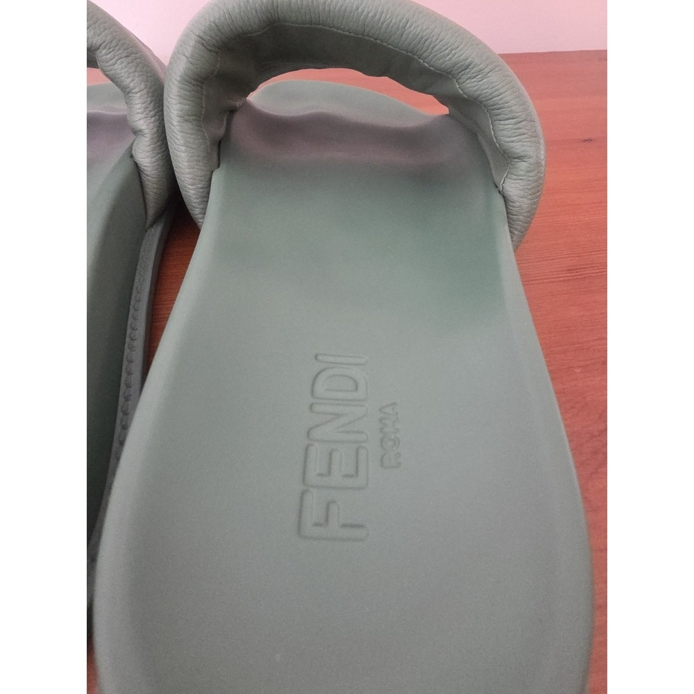 Authentic Fendi Roma Calf Leather Slides, Men's Sz 12 - Picture 5 of 8
